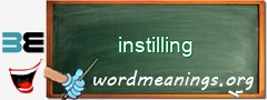 WordMeaning blackboard for instilling